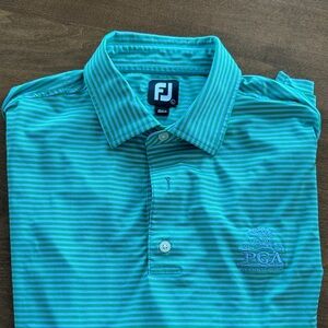 FootJoy Men's Aqua Striped Polo